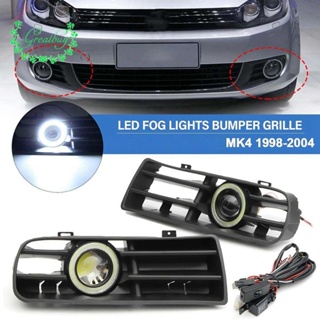 ตะแกรงกระจังหน้า พร้อมไฟ LED DRL สําหรับ VW GOLF MK4 1998-2004 1 ชุด