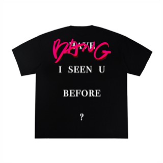 Bang bang &amp;quot;Dé Jè vu&amp;quot; เสื้อยืดแขนสั้น ผ้าฝ้าย พิมพ์ลาย phantom TEE Liu Cong ทรงหลวม สําหรับผู้ชาย และคู่รัก