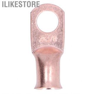 Ilikestore 2AWGx3/8  Cable Ends Wire Lugs Bare Copper Eyelets for Marine Automotive Outdoor