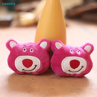 Sweetiy พวงกุญแจ จี้ตุ๊กตาการ์ตูนอนิเมะ Strawberry Bear Head สําหรับแขวนกระเป๋า โทรศัพท์ เครื่องประดับ ตกแต่ง ของขวัญเด็ก