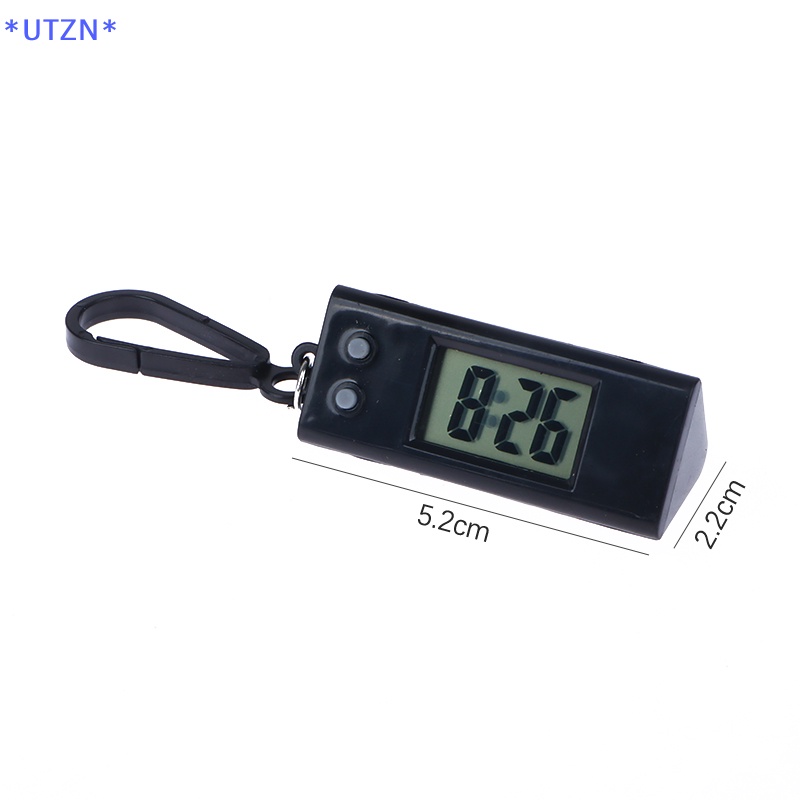 Utzn> พวงกุญแจนาฬิกาดิจิทัล อิเล็กทรอนิกส์ ทรงสามเหลี่ยม ขนาดเล็ก ของขวัญ สําหรับนักเรียน ผู้ชาย และผู้หญิง
