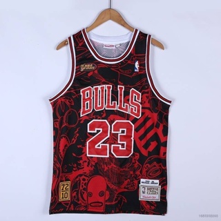 เสื้อกีฬาแขนกุด ลาย HQ7 1995 96 Joint NBA Jersey Chicago Bulls No.23 Jordan Classic พลัสไซซ์