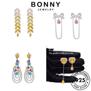 BONNY JEWELRY ซิทริน มรกต แฟชั่น เงิน ห่วง ต้นฉบับ เครื่องประดับ ตุ้มหู ผู้หญิง 925 เกาหลี หรูหรา เครื่องประดับ หนีบ ทับทิม แท้ Silver ต่างหู ไพลิน M100