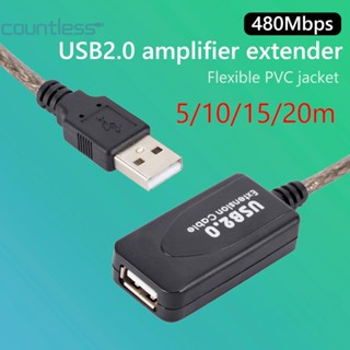 อะแดปเตอร์ขยายสายเคเบิล USB2.0 ตัวผู้ เป็นตัวเมีย [countless.th]