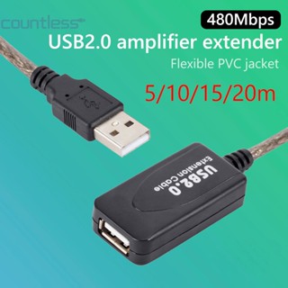 อะแดปเตอร์ขยายสายเคเบิล USB2.0 ตัวผู้ เป็นตัวเมีย [countless.th]