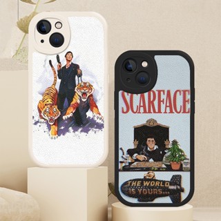 เคสโทรศัพท์มือถือหนังแกะ ลาย Scarface Tony Montana สําหรับ iPhone 11 12 13 Mini 14 Pro Max XS XR X 8 7 Plus SE 2020