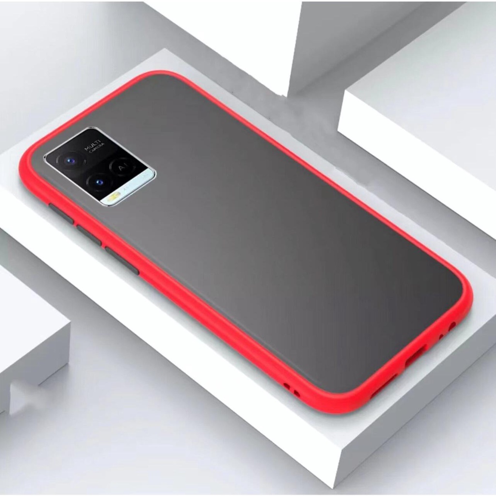 เคส Vivo Y21 / Y21T / Y33S / Y33T เคสวีโว่ ขอบสีผิวด้าน เคสกันกระแทก เคสนิ่ม TPU Case