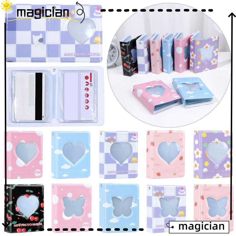 Magic กระเป๋าใส่นามบัตร โฟโต้การ์ด อัลบั้มรูปภาพ รูปการ์ตูนหัวใจ ขนาดเล็ก