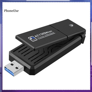 Phoneuse เสาอากาศรับสัญญาณเครือข่าย WiFi USB 30 ความเร็วสูง 1300 ม. สําหรับคอมพิวเตอร์