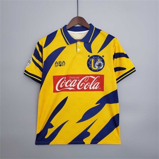 เสื้อกีฬาแขนสั้น ลายทีมชาติฟุตบอล Tigres 96-97 ชุดเหย้า สไตล์เรโทร