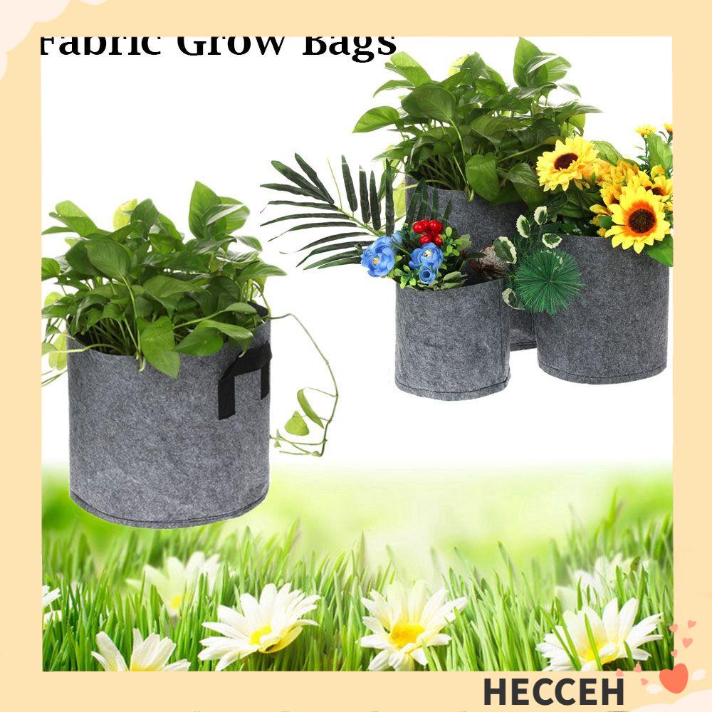 HECCEH 1-30 Gallon Breathable Big Plant Pot Non-woven Material Potato Strawberry Bag Seedling Grow B