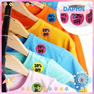 สติกเกอร์ลดฉลาก DAPHS สีชมพู สีเขียว สีเหลือง สีฟ้า สําหรับร้านค้าปลีก ซูเปอร์มาร์เก็ต