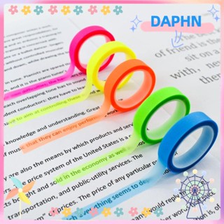 Daphs สติกเกอร์ฉลาก แบบใส เรืองแสง 5 ม้วน 5 ม้วน