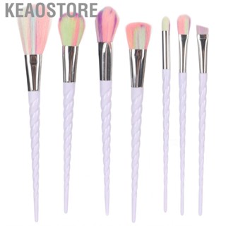 Keaostore Face Makeup Brushes  7pcs Ergonomic Handle Cosmetic Brush Set Even Application Professional Synthetic Easy Cleaning Soft Bristles for Lip Loose