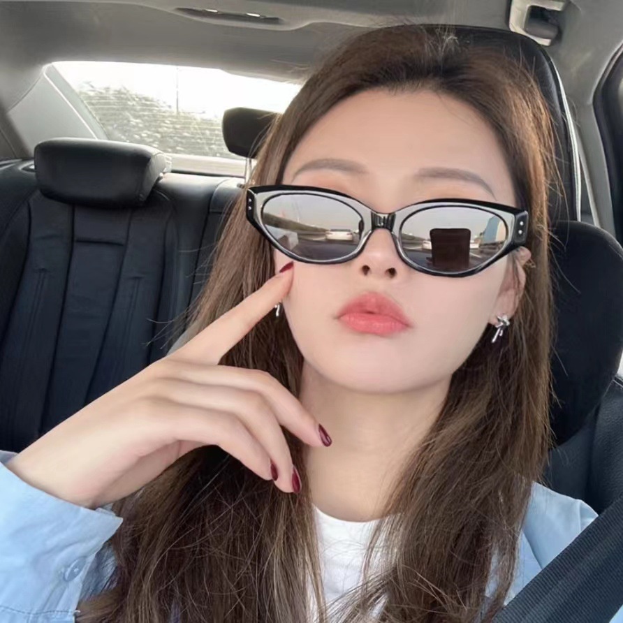 Xiaohong Book Blogger แว่นตากันแดดแฟชั่น กรอบแว่นขนาดเล็ก ทรงรี สไตล์เรโทร