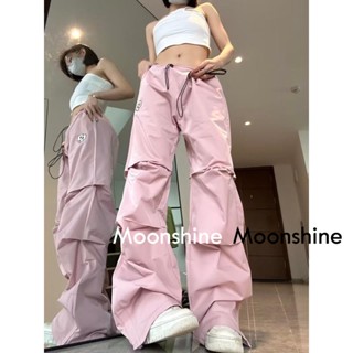 Moon  กางเกงขายาว คาร์โก้ กางเกง เชือกอเมริกันคลาสิค Cargo pants 2023 NEW 072418 สไตล์เกาหลี Unique ทันสมัย Stylish A90M08G 36Z230909