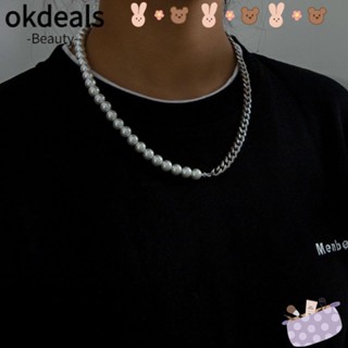 OKDEALS ใหม่ สร้อยคอโซ่ สไตล์ฮิปฮอป พังก์ สวยหรู