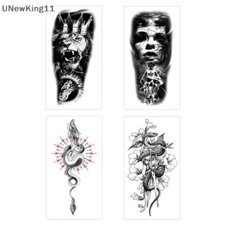 Unewking Diablo สติกเกอร์รอยสักชั่วคราว แบบครึ่งแขน ลายดอกไม้ เซ็กซี่