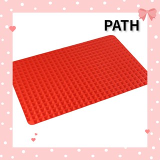 Path แผ่นซิลิโคน ปิรามิด ไม่ติดผิว ขนาด 16 นิ้ว X 11.5 นิ้ว สีแดง สําหรับทําอาหาร เบเกอรี่ 2 ชิ้น