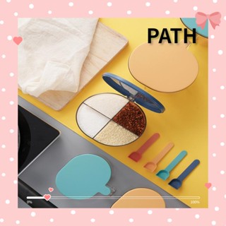 Path กล่องซีลเครื่องเทศ สมุนไพร เครื่องเทศ แบบหลายช่อง พร้อมช้อน