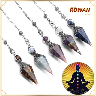 ROW Reiki Pendant Neckalce Hexagonal Gemstone Chakra Crystal Crystal Therapy Healing Pendulum Dowsing Pendulum Scrying Wicca Divination