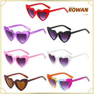 Rowans แว่นกันแดด รูปหัวใจ สีชมพู สําหรับเด็กผู้ชาย และเด็กผู้หญิง