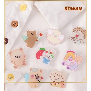 Rowans เข็มกลัดอะคริลิค ลายการ์ตูนน่ารัก สร้างสรรค์ 1 ชิ้น