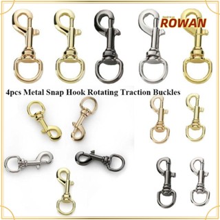 Rowans หัวเข็มขัดโลหะ หมุนได้ 60*20 มม. 5 สี อุปกรณ์เสริม สําหรับกระเป๋าเดินทาง 4 ชิ้น