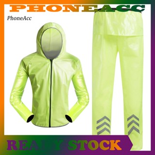 Phoneacc เสื้อแจ็กเก็ตกันฝน แถบสะท้อนแสง กันฝน สําหรับขี่จักรยานกลางแจ้ง