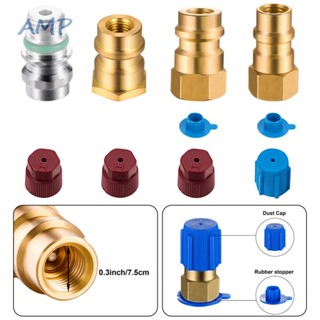 ⚡BABYCITY-TH⚡Low-side 7/16" Port Retrofit Parts Silver Gold 4*Anti-Dust Cap Adapters⚡NEW 7