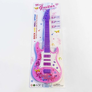  Red/Pink Childrens Electronic Guitar Music Toy Flash Music Simulation Playing Guitar Childrens Music Toy Gift