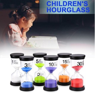 6PCS Sandglass Sand Timer Glass Kitchen Clock Set Hourglass Home Decoration