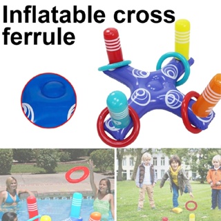 Inflatable Game Toys Floating Swimming Pool Ring with 4 Pcs Rings for Party