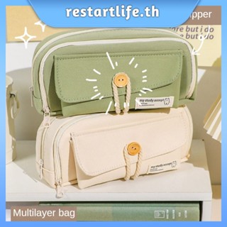 กระเป๋าดินสอ 4 ชั้น จุของได้เยอะ หลายชั้น เรียบง่าย แฟชั่น สําหรับนักเรียน