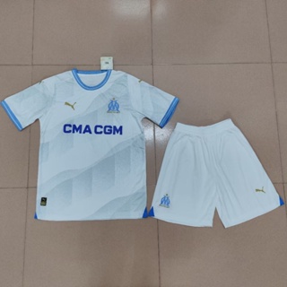 เสื้อกีฬาแขนสั้น ลายทีมชาติฟุตบอล Marseille Home ชุดเหย้า 23-24 ไซส์ S-XXL ชุดเหย้า สําหรับผู้ชาย AAA