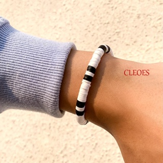 Cleoes สร้อยข้อมือไม้ ผู้ชาย เครื่องประดับข้อมือ นุ่ม มิตรภาพ แฟชั่น แฮนด์เมด สไตล์เกาหลี โซ่มือ