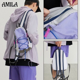 AMILA Crying center กระเป๋าปีนเขาคลาสสิก กระเป๋าเป้สะพายหลังขนาดเล็กกลางแจ้ง ทริปปิคนิค แมตช์แบบสบาย ๆ ทนต่อการสึกหรอและระบายอากาศได้ดี