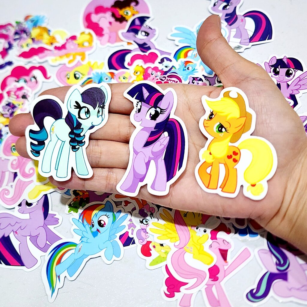 สติ๊กเกอร์ Little Pony (เต็มตัว) ลิตเติ้ล โพนี่ ติดแน่น กันน้ำ น่ารักๆ (50 ชิ้น) sticker