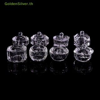 Goldensilver ถ้วยแก้ว สีเงิน สําหรับทําเล็บอะคริลิค TH