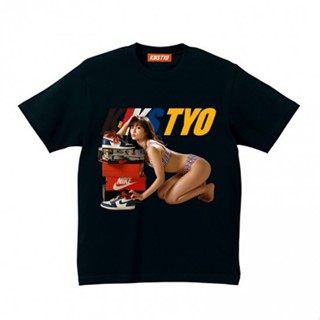 เสื้อยืดแขนสั้น พิมพ์ลายแบรนด์ Kikstyo แฟชั่นสตรีท