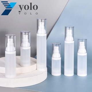 Yolo ขวดสเปรย์สูญญากาศ โลชั่น ขวดมินิ สีขาวใส ฝ้า อุปกรณ์อาบน้ํา เครื่องสําอาง ดูแลผิวหน้า ครีม ขวดย่อย ขวดสุญญากาศ ขวดโลชั่นสุญญากาศ