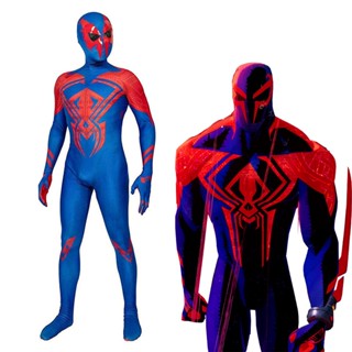 ชุดจั๊มสูทคอสเพลย์ Spiderman Across The Spider Verse Spiderman 2099 Miguel OHara 2023