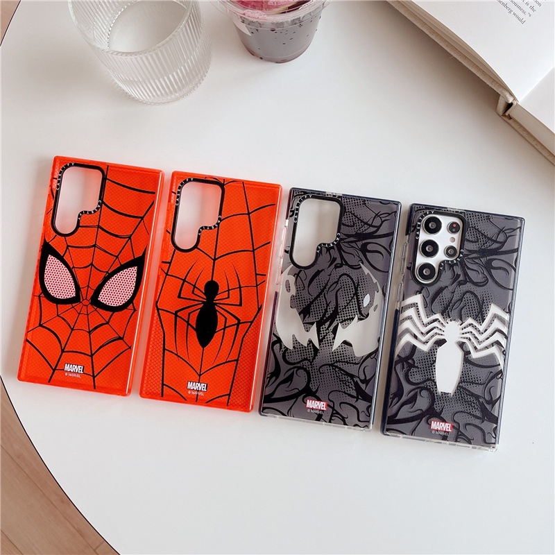 CASETIFY เคสโทรศัพท์มือถือแบบนิ่ม TPU กันกระแทก ลายมาร์เวล สไปเดอร์แมน【Venom Mask Battle suit】สร้างส