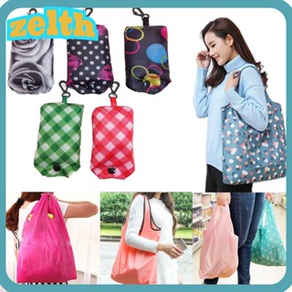 Zelth กระเป๋าช้อปปิ้ง รีไซเคิล แบบพับได้ สุ่มสี