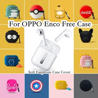 พร้อมส่ง!  เคสหูฟัง แบบนิ่ม ป้องกันการตก ลายการ์ตูน สําหรับ OPPO Enco Free