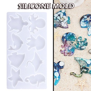 Marine Animal Theme Silicone Molds Sea Animal Fish Octopus Epoxy Resin Mold DIY