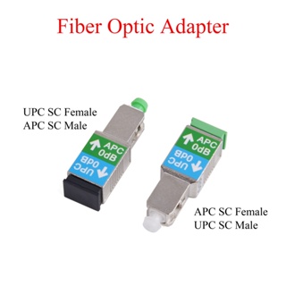 อะแดปเตอร์แปลงไฟเบอร์ออปติก APC UPC SC ตัวผู้ เป็น APC UPC SC ตัวเมีย 0dB โหมดเดียว 1200nm-1600nm 1 ชิ้น