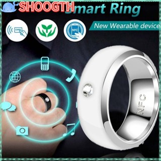 Shoogth NFC แหวนนิ้วอัจฉริยะ สเตนเลส กันน้ํา อเนกประสงค์ สําหรับโทรศัพท์ Android ผู้ชาย