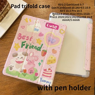 [ชาร์จปากกาได้] เคสสำหรับไอแพด air4 air5 หลังใส เคส สำหรับ for iPad แอร์4 10.9 2020 10.2 gen7 gen8 gen9 ใส่ปากกาด้านขวา สําหรับ ipad air4 10.9 ipad 9th 10.2 2021 ipad 8th case 2020 7th air 2 air 3