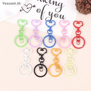 Yescont ตะขอก้ามปูโลหะ 65x30 มม. หลากสี พร้อมห่วงเปิด สําหรับทําเครื่องประดับ พวงกุญแจ DIY 5 ชิ้น